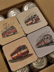 Dopravní podtácky – kompletní sada 4 ks