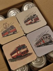 Dopravní podtácky – kompletní sada 4 ks